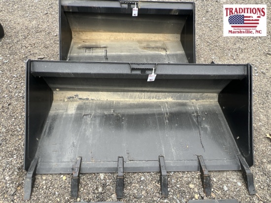 68" Bucket with Teeth Skid Steer Attachment