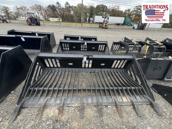 84"Skeleton Bucket w/ Teeth Skid Steer Attachment
