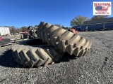 (2) 18.4R42 Firestone Radial Rear Tractor Tires