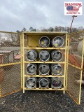 Metal Cage with 11 Propane Tanks