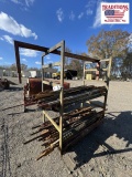 Approximately 75 T-Post on Steel Cart