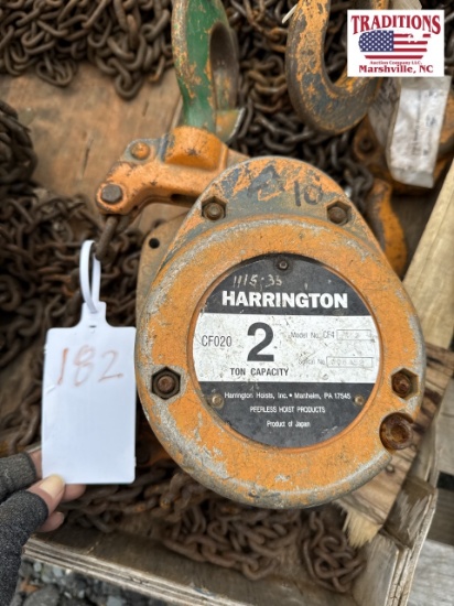 Harrington 2 Ton chain hoist