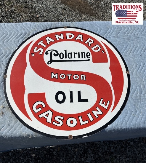 30" Standard Gasoline Porcelain Sign