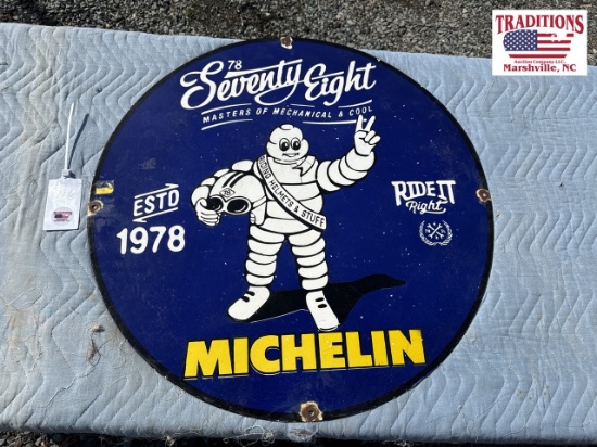 30" Michelin Porcelain Sign