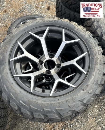 4 New Golf Cart Wheels and Tires