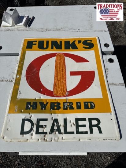 Funk’s Dealer Metal Advertisement Sign