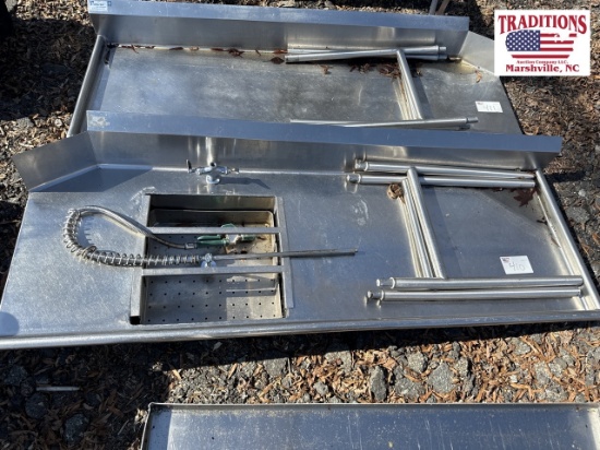 Stainless Sink and counter 82"x32”