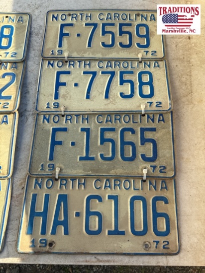 4 1972 NC Tags