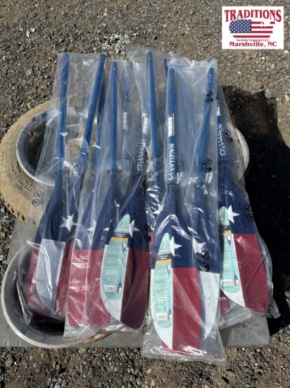 6 Texas Flag Paddles