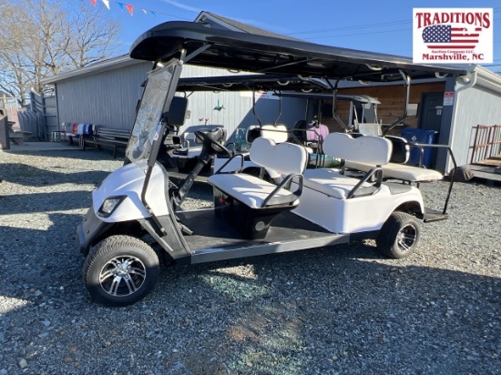 White Limo Golf Cart