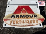Armour Fertilizer Metal Sign 40