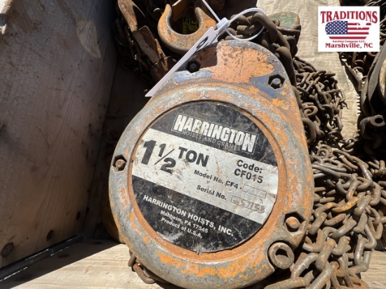 Harrington 1.5 Ton Chain Hoist
