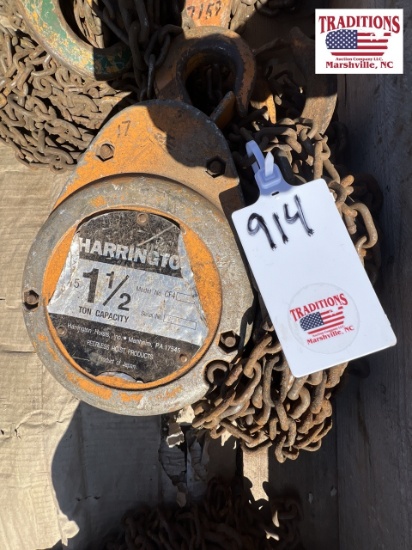 Harrington 1.5 Ton Chain Hoist