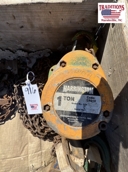 Harrington 1 Ton Chain Hoist