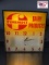 Foremost Dairy Light Up Clock - Glass & Metal