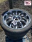 Set of 4- 5 Lug Chrome Wheels w Tires