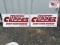 2 Metal Country Clipper Mower Signs 48x24