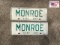 2 Monroe NC 1976 Town Tags
