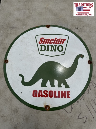 22" Round Porcelain Sinclair Sign