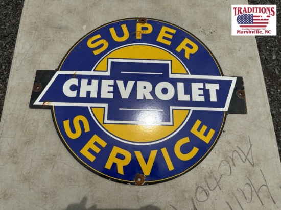 24" Chevrolet Porcelain Sign