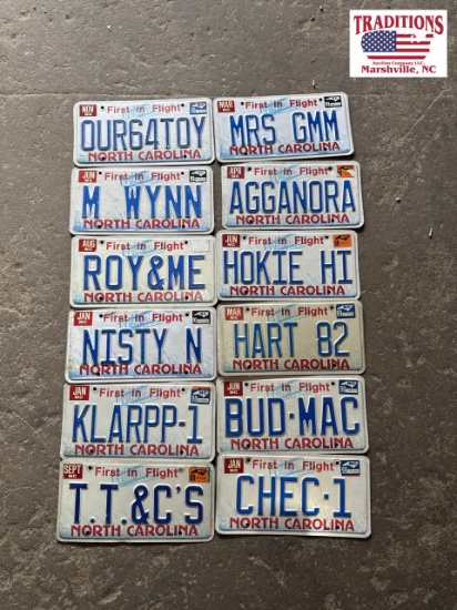 Mixed lot of 12 Personalized NC Tags