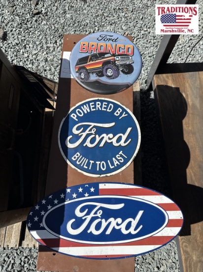 Lot of 3 Ford Signs