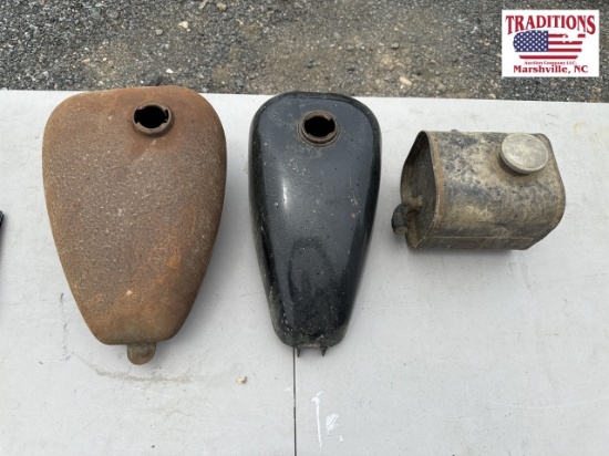 3 Vintage Gas Tanks