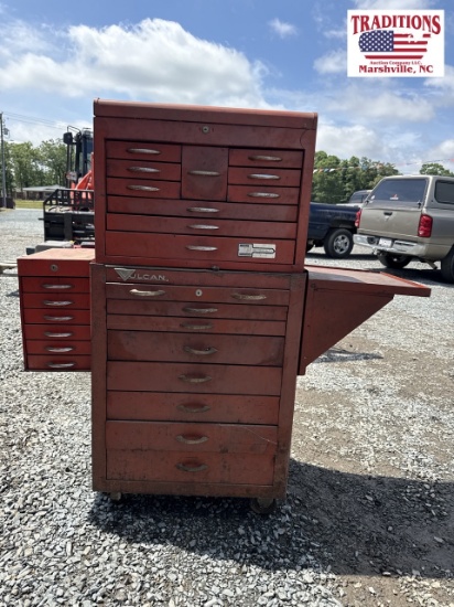 Rolling Vulcan Tool Box 52x18x54 w Contents