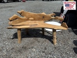 4ft Wide Wood Bench