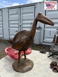 2ft Wood Carved Pelican
