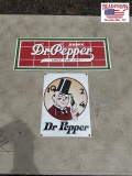2 Porcelain Dr Pepper Signs