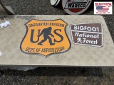 2 Metal Sasquatch Signs