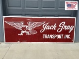 8x3 Jack Gray Transport Sign w Wood Frame