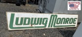 10ftx2ft Ludwig Monroe Metal Sign w Wood Back