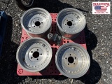 Set of 4- 5 Lug Aluminum Wheels w Center Caps