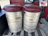2 Anheuser Busch Keg Stools
