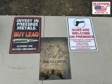 3 Metal Signs