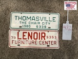 Thomasville & Lenoir NC Town Tags
