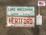 Lake Waccamaw & Hertford NC Town Tags
