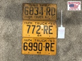 3 NC Farm Truck Tags