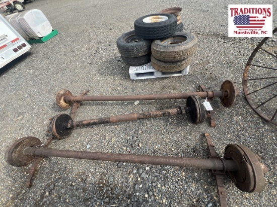 Assorted Trailer Axles / Wheels and Tires