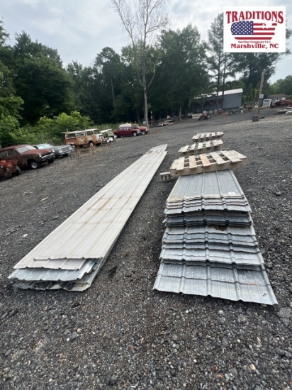Approximately 200 Sheets Used Galvanized Tin 3'x33