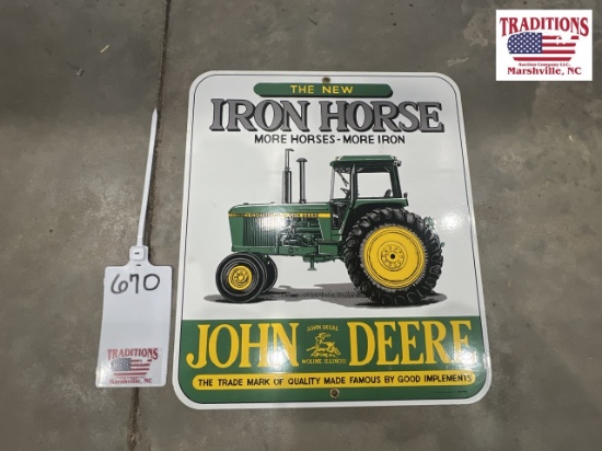 John Deere Porcelain Enameled Andy Rooney Sign