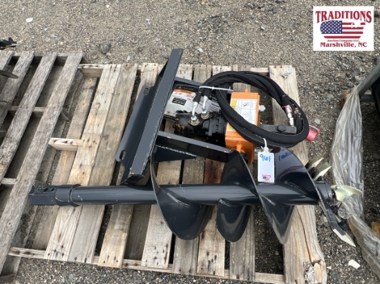 Wolverine Mini Skid Steer Auger with Bit