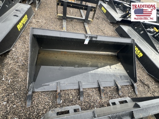 68" Bucket with Teeth Skid Steer Attachment