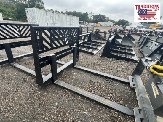 48" Pallet Forks with Frame Skid Steer Attachment