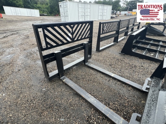 48" Pallet Forks with Frame Skid Steer Attachment