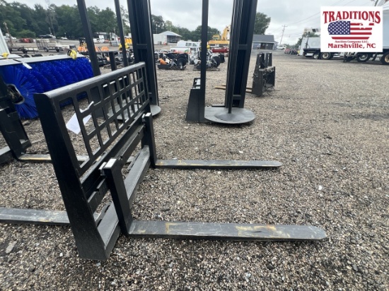 48" Pallet Forks with Frame Skid Steer Attachment