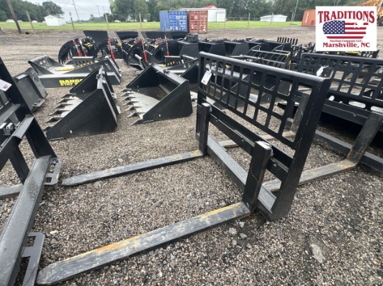 48" Pallet Forks with Frame Skid Steer Attachment