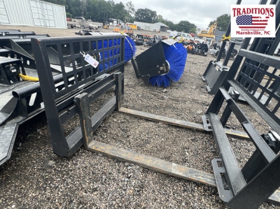 48" Pallet Forks with Frame Skid Steer Attachment